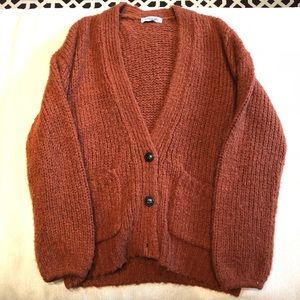 burnt orange coatigan